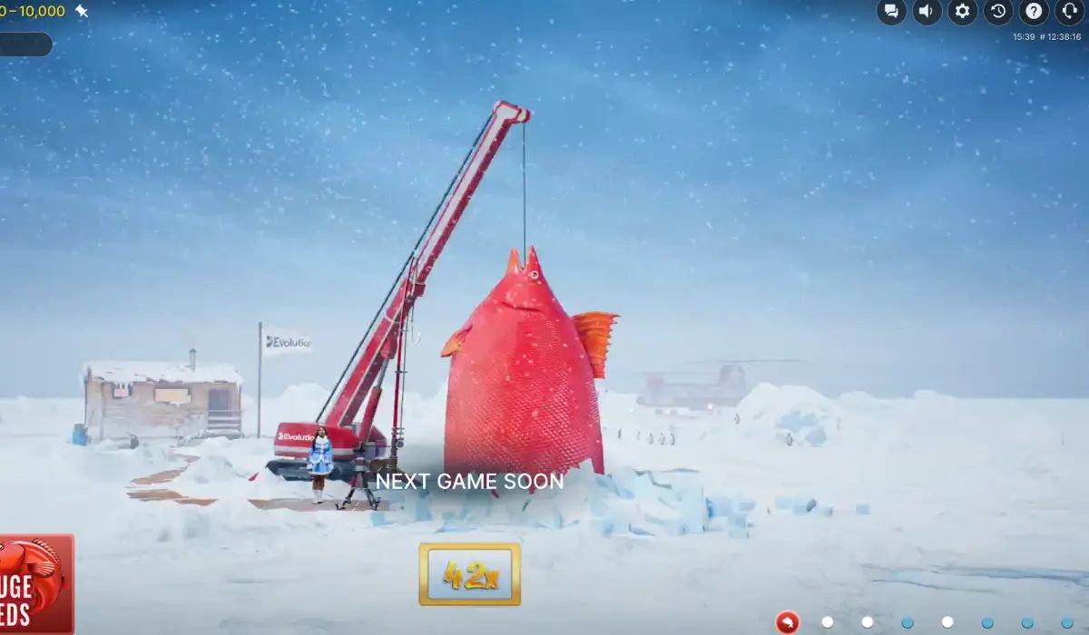 Снимак екрана игре Ice Fishing са резултатом точка и панелом статистике