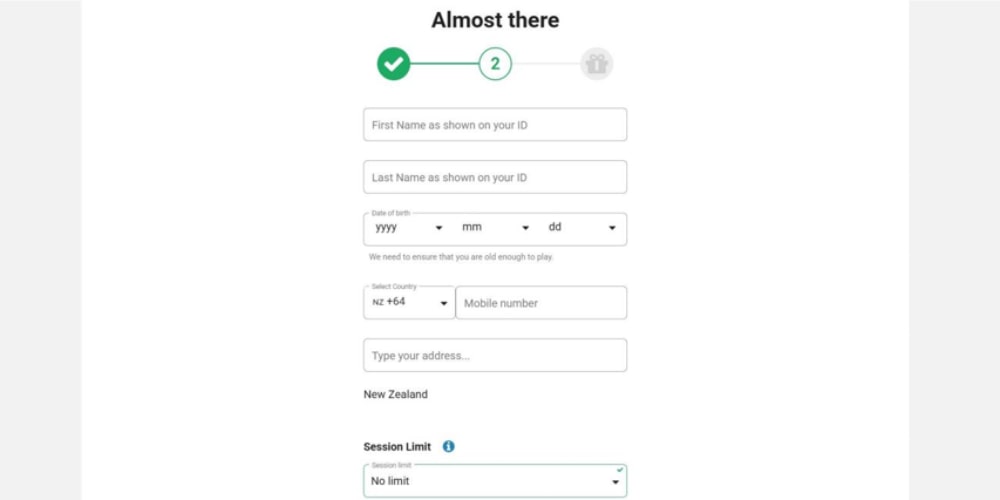 LeoVegas Casino Registration Step 2